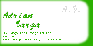 adrian varga business card